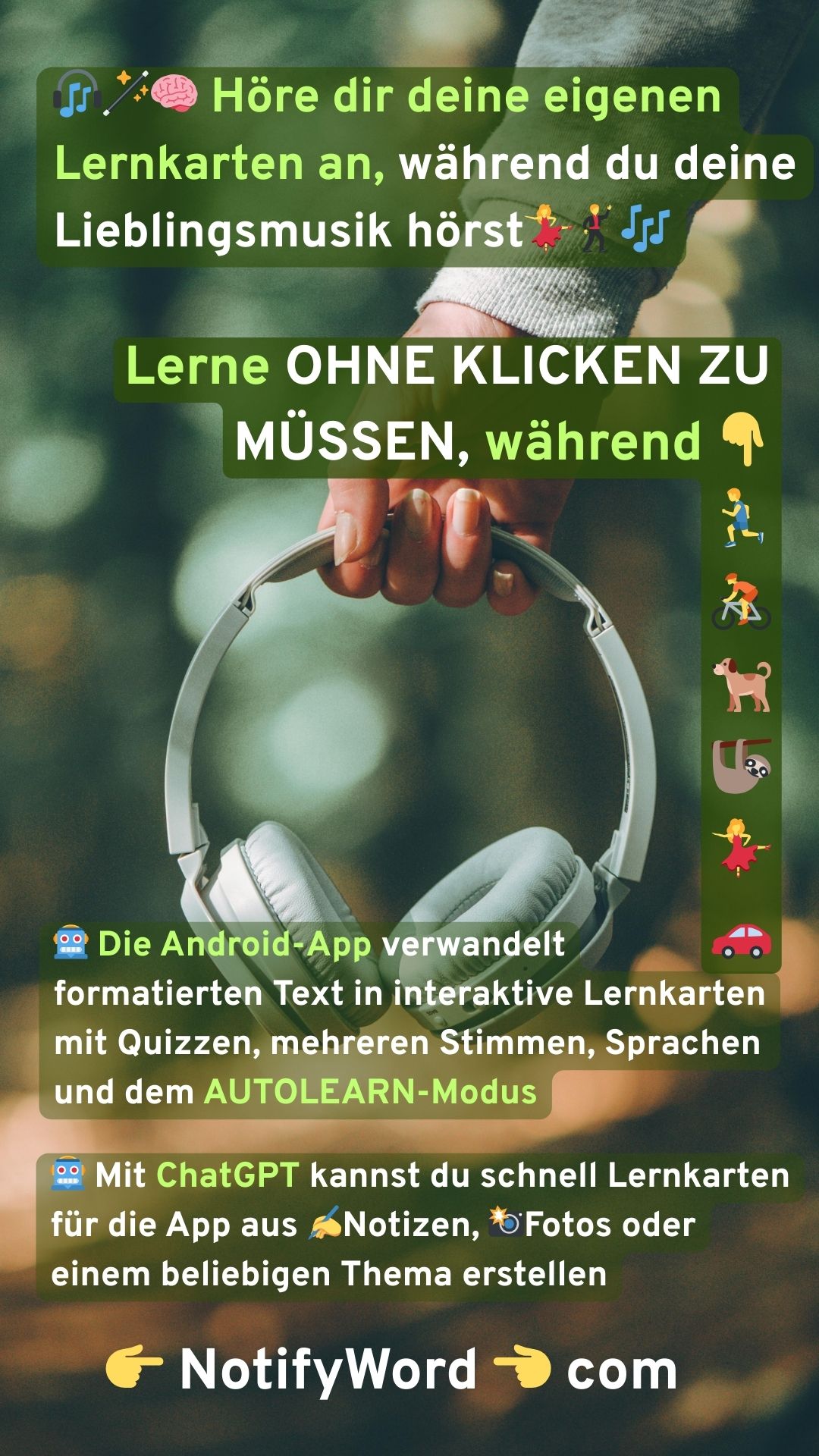 Android-App zum Lernen auf verschiedene Arten
